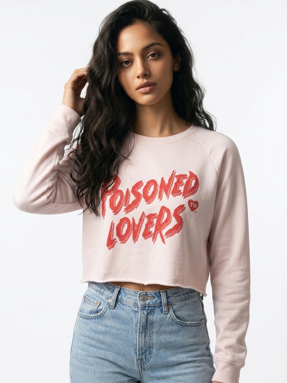 ZOE KARSSEN | Poisoned Lovers Cropped Sweatshirt M